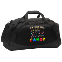 I'm Just Here For The Candy Funny Halloween Candy  Active Duffel | Artistshot