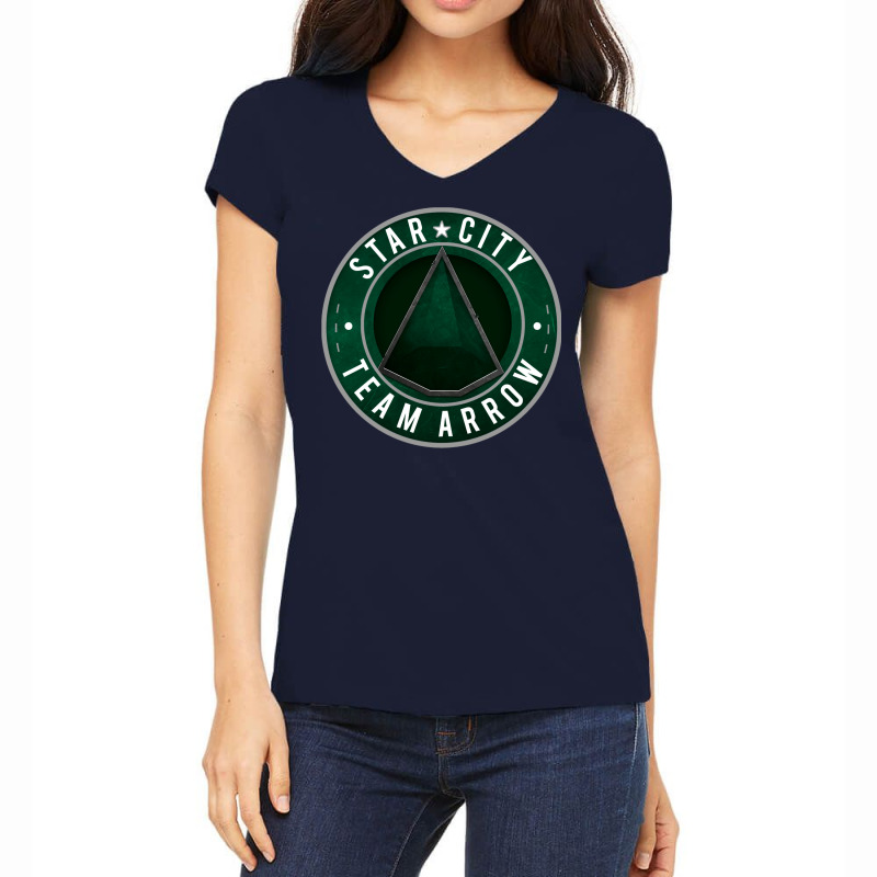 Star City Team Arrow Women's V-Neck T-Shirt by ndinaetiartie | Artistshot