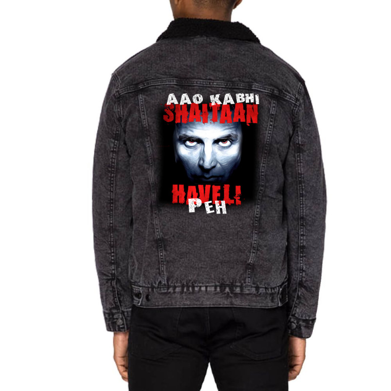 Akshay Kumar Painting Unisex Sherpa-Lined Denim Jacket by katolmcraew | Artistshot