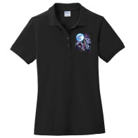 Three Opossums Howling At The Moon Funny Possum Ladies Polo Shirt | Artistshot