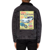 Retro Time Machine Unisex Sherpa-lined Denim Jacket | Artistshot