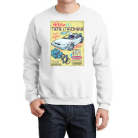 Retro Time Machine Crewneck Sweatshirt | Artistshot