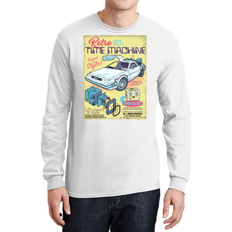 Retro Time Machine Long Sleeve Shirts | Artistshot