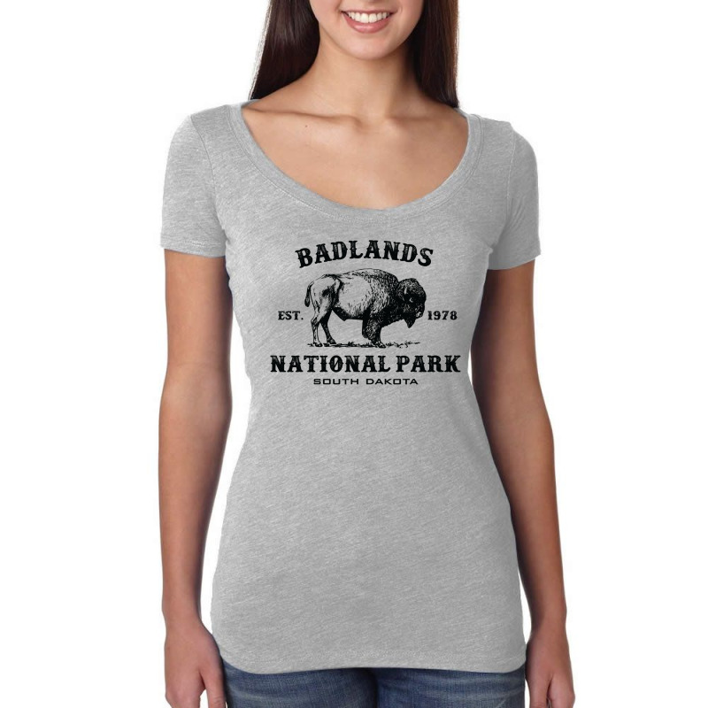 Badlands National Park South Dakota American Bison Women's Triblend Scoop T-shirt by Darlyssia89 | Artistshot