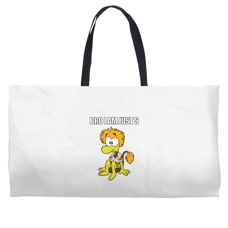 Just Sitting Here Weekender Totes | Artistshot