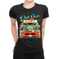 Arcade Out Run Video Game T Shirt Ladies Fitted T-shirt | Artistshot