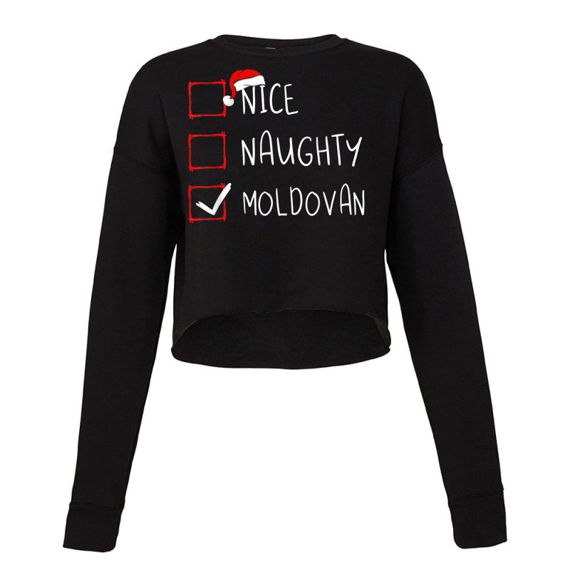 Nice Naughty Moldovan Christmas Moldova Heritage R Cropped Sweater by jessen | Artistshot