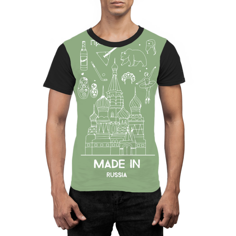 Made In Russia Gifts Russian Heritage Pride Graphic T-shirt | Artistshot