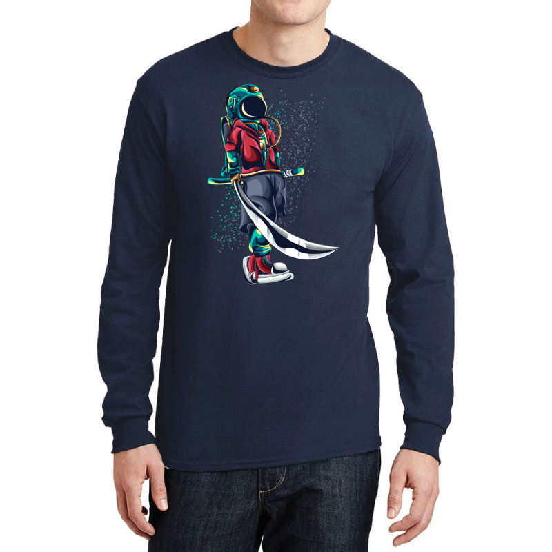 Modern Astronaut Samurai Warrior 1 Long Sleeve Shirts by fujerscalash | Artistshot