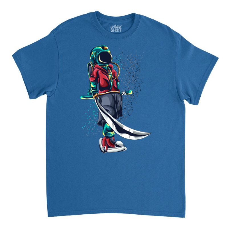 Modern Astronaut Samurai Warrior 1 Classic T-shirt by fujerscalash | Artistshot