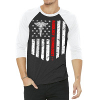 Radiology Technologist American Flag Patriotic Med 3/4 Sleeve Shirt | Artistshot