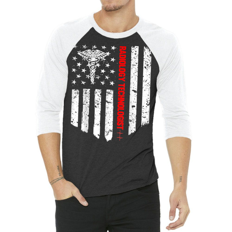 Radiology Technologist American Flag Patriotic Med 3/4 Sleeve Shirt by jessen | Artistshot