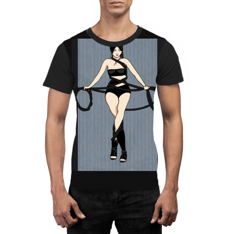 Dominant Woman Tied In Bondage - Shibari Art. Graphic T-shirt by AaronHalverson | Artistshot