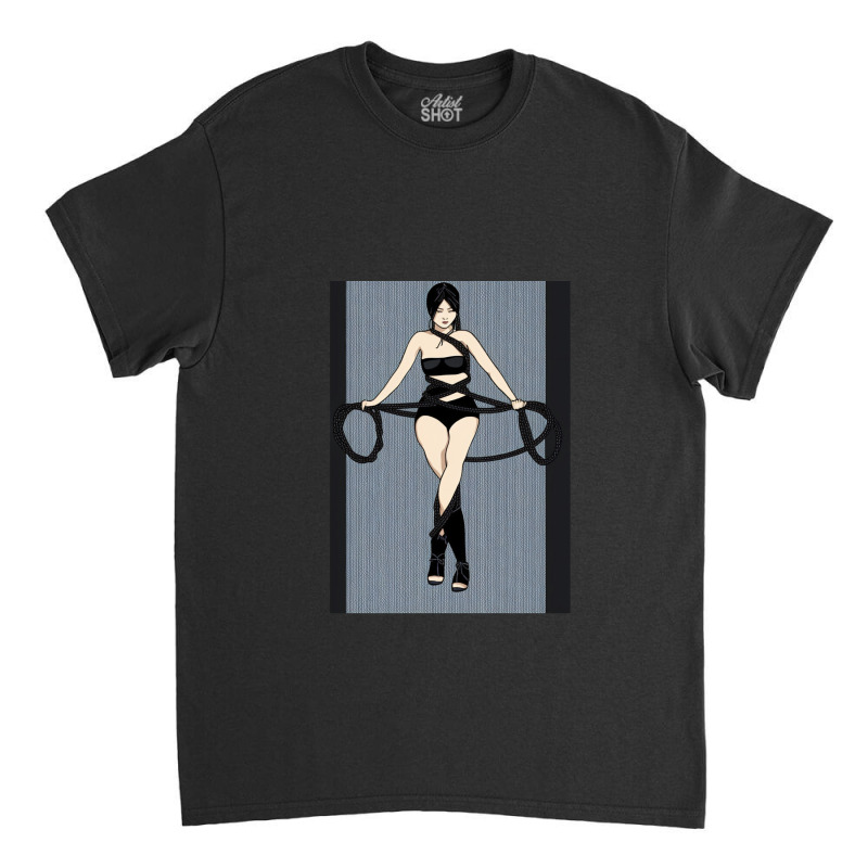 Dominant Woman Tied In Bondage - Shibari Art. Classic T-shirt by AaronHalverson | Artistshot