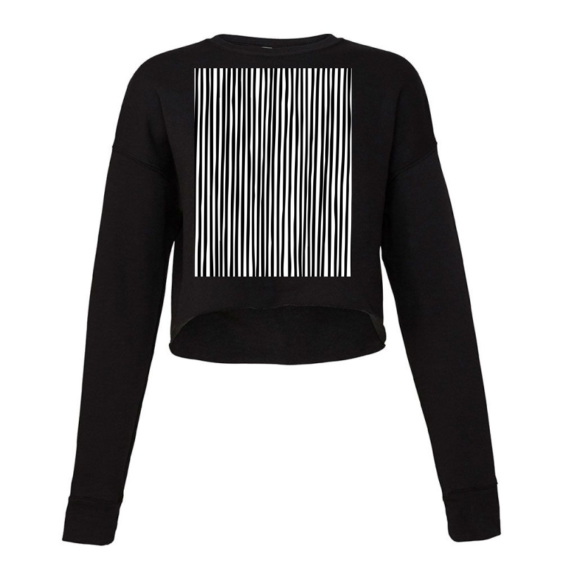 Hand Drawn Vertical Parallel Dense Black Lines On  Cropped Sweater by JONNELLENORTONN | Artistshot