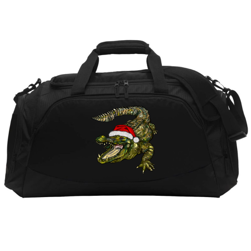 Christmas Alligator Active Duffel | Artistshot