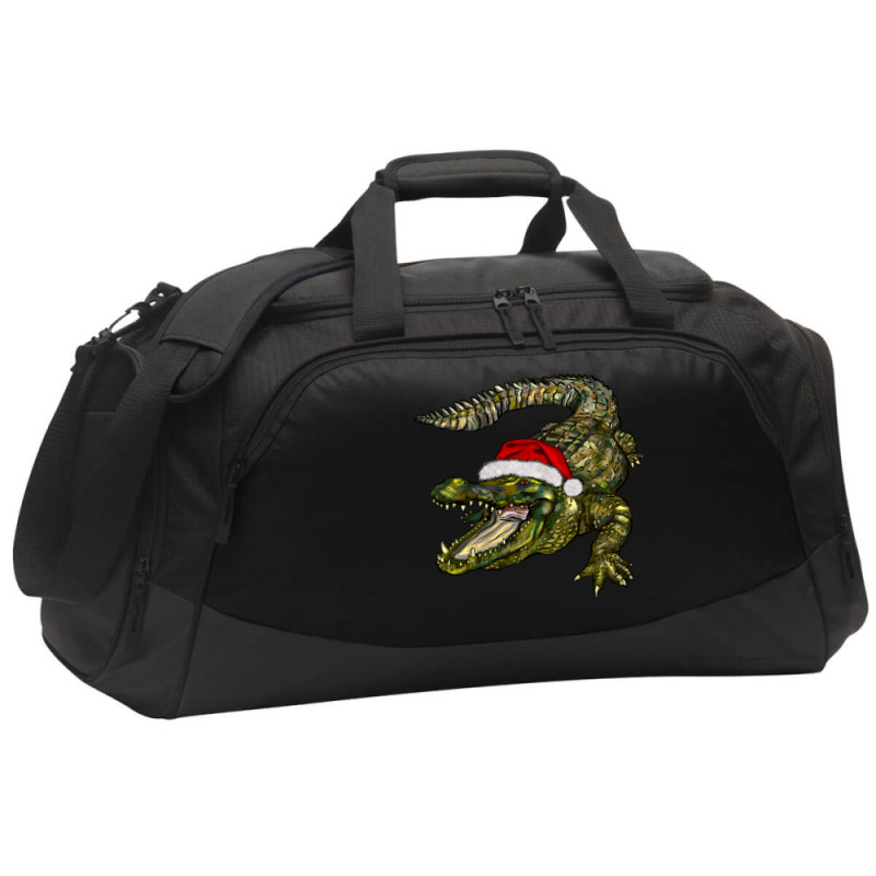 Christmas Alligator Active Duffel | Artistshot