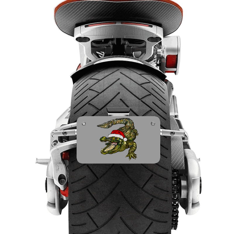 Christmas Alligator Motorcycle License Plate | Artistshot