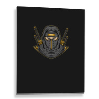 Japanese Ninja Vector Metal Print Vertical | Artistshot