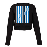 Vertical  Blue And White Striped Cropped Sweater | Artistshot