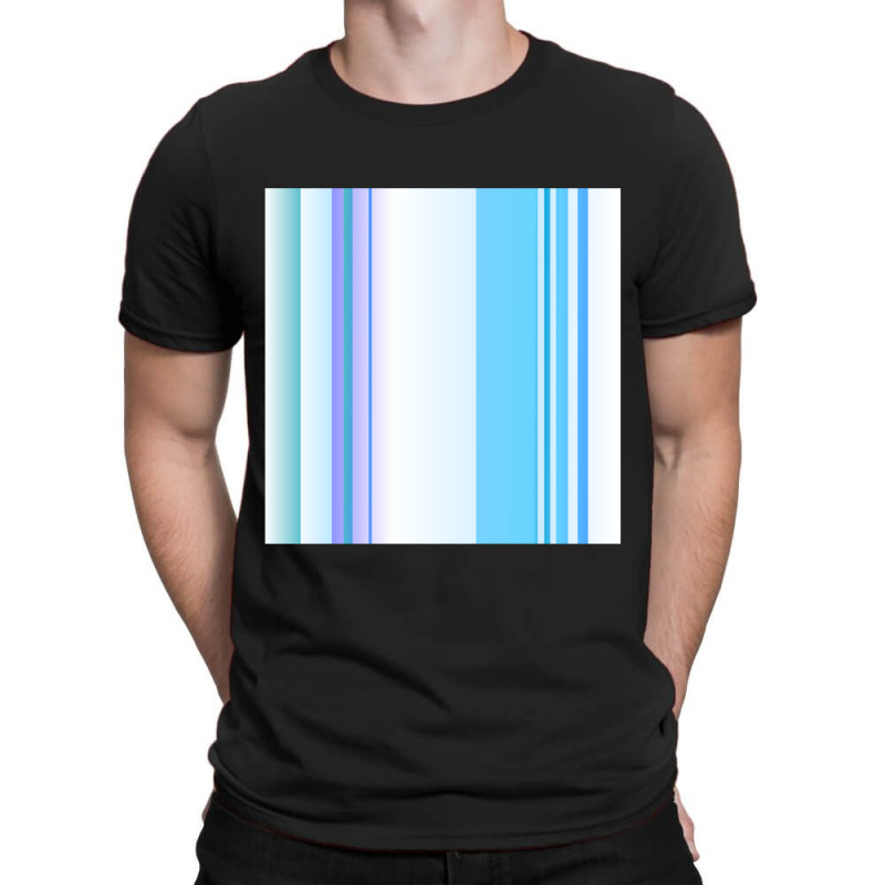 Vertical Blue And White Striped  1 T-Shirt by JONNELLENORTONN | Artistshot