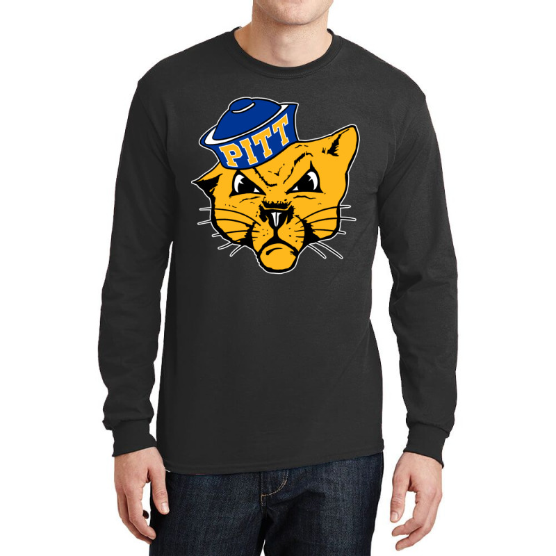 Vintage Pittsburg Panther Mascot Wearing A Cap Long Sleeve Shirts | Artistshot