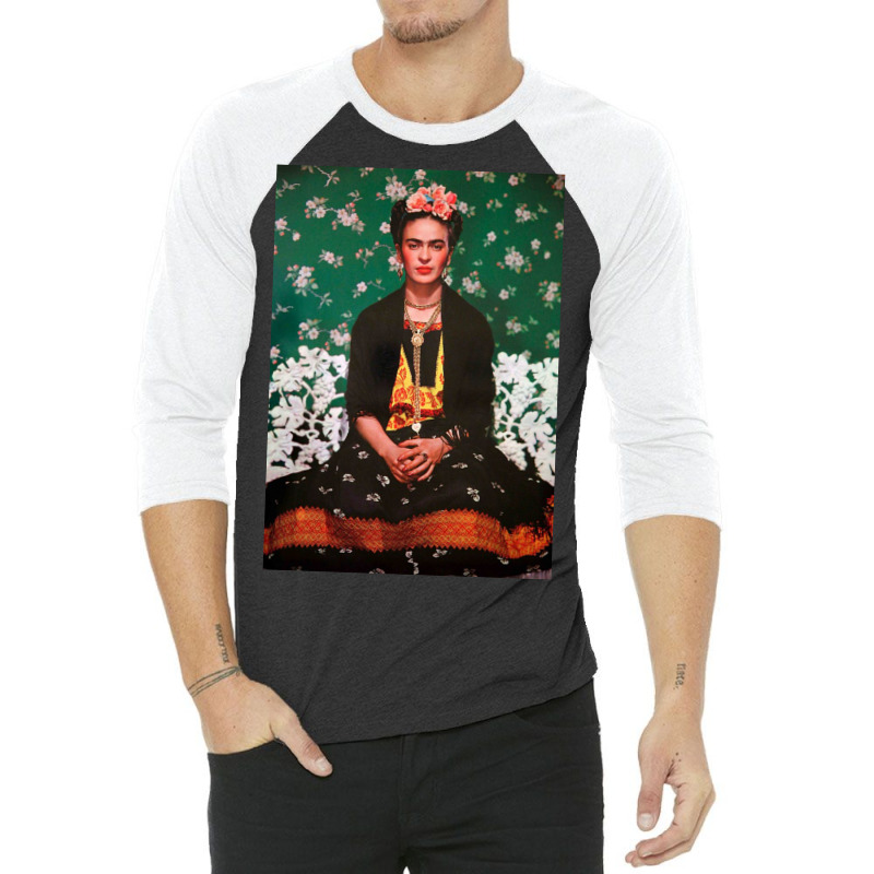 Frida Kahlo Gracefully Girl 3/4 Sleeve Shirt by GiaMuller | Artistshot