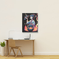 Woman Cooking Portrait Canvas Print | Artistshot