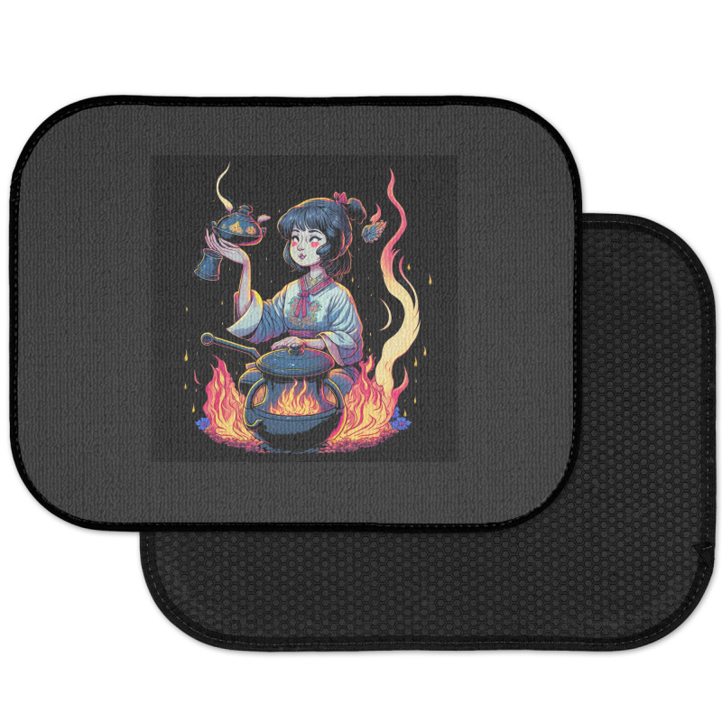 Woman Cooking Rear Car Mat | Artistshot