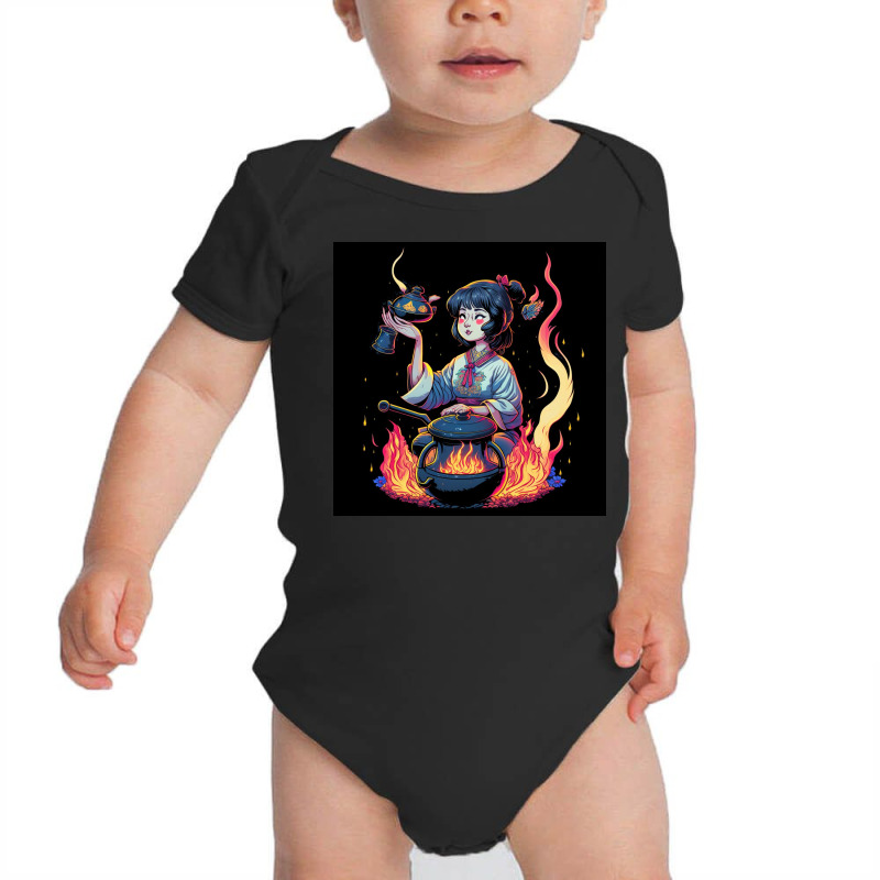 Woman Cooking Baby Bodysuit | Artistshot