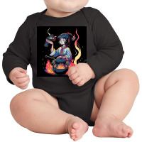 Woman Cooking Long Sleeve Baby Bodysuit | Artistshot