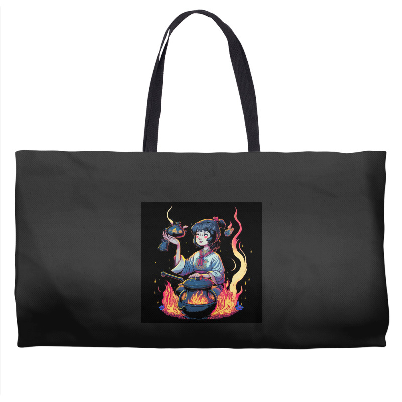 Woman Cooking Weekender Totes | Artistshot