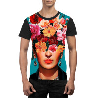 Frida Kahlo Full Flower Face Graphic T-shirt | Artistshot