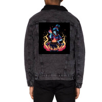 Fire Unisex Sherpa-lined Denim Jacket | Artistshot