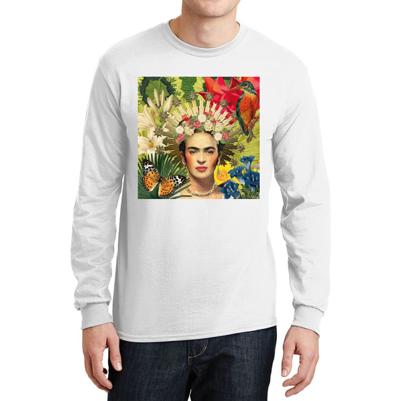 Frida Kahlo Nature Long Sleeve Shirts by GiaMuller | Artistshot