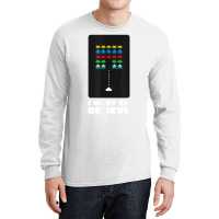 I Want To Believe Space Alien Invaders T Shirt Long Sleeve Shirts | Artistshot