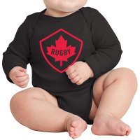 Canada National Rugby Long Sleeve Baby Bodysuit | Artistshot