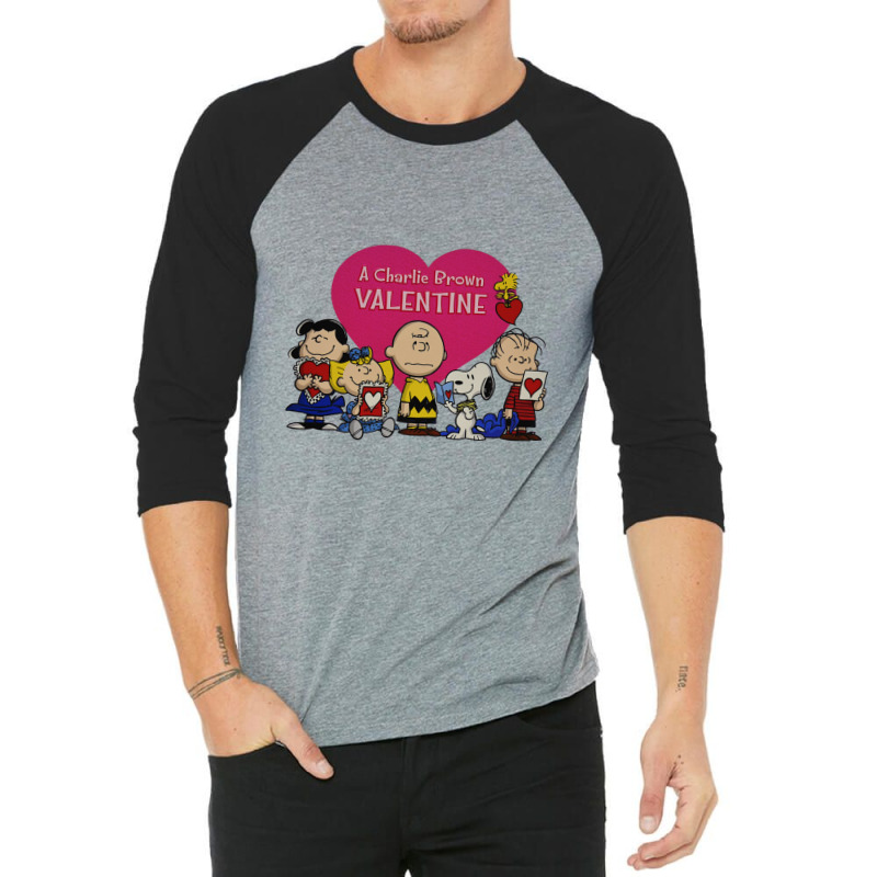 Peanut Valentine   Valentine Day 3/4 Sleeve Shirt by Russell J Rangel | Artistshot