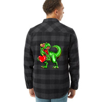 Dinosaur Valentine Trex Valentines Day Flannel Shirt | Artistshot