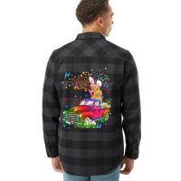 Oriental Cat Bunny Truck Hunting Eggs Tree Easter  Flannel Shirt | Artistshot