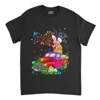 Oriental Cat Bunny Truck Hunting Eggs Tree Easter  Classic T-shirt | Artistshot