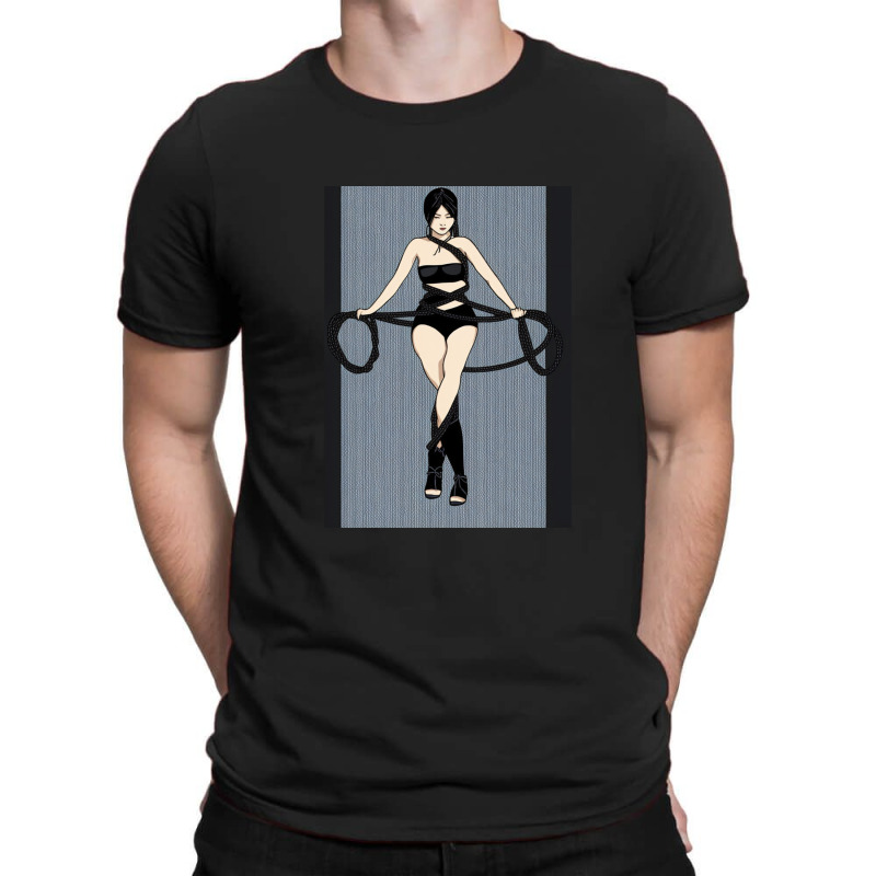 Dominant Woman Tied In Bondage - Shibari Art. T-Shirt by AlanWheeler | Artistshot