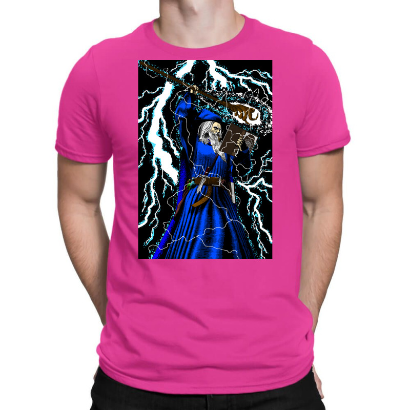 Merlin   Traditional High Fantasy Wizard (blue) T-shirt | Artistshot