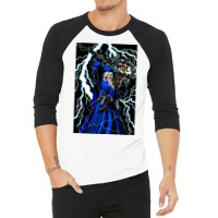 Merlin   Traditional High Fantasy Wizard (blue) 3/4 Sleeve Shirt | Artistshot