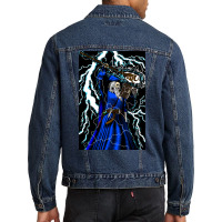 Merlin   Traditional High Fantasy Wizard (blue) Men Denim Jacket | Artistshot