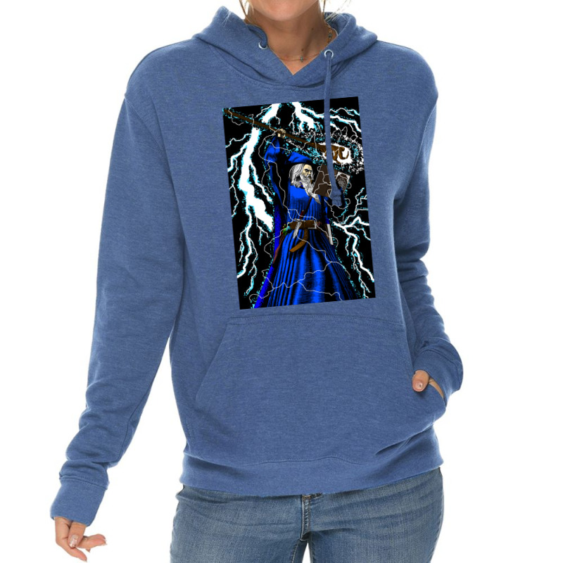 Merlin   Traditional High Fantasy Wizard (blue) Lightweight Hoodie | Artistshot