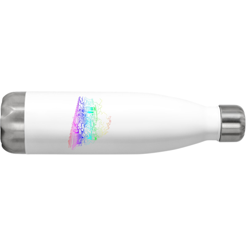 Railroad Model Train Steam Train Glow Model Railro Stainless Steel Water Bottle | Artistshot