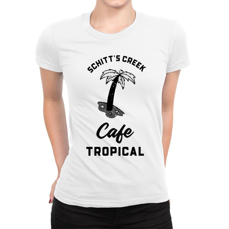 Cafe Tropical Ladies Fitted T-Shirt by PEGGYBROWNEE | Artistshot