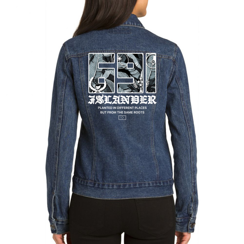 Micronesian  Pohnpei, Chuuk, Yap, Kosrae T Shirt Ladies Denim Jacket by bonne | Artistshot