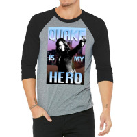 Quake Is My Hero Poster 3/4 Sleeve Shirt | Artistshot